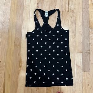 Pink racer back star tank